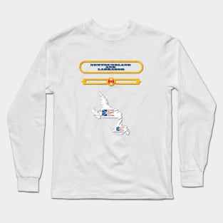 NEWFOUNDLAND AND LABRADOR, CANADA, MAP OF NEWFOUNDLAND AND LABRADOR. SAMER BRASIL Long Sleeve T-Shirt